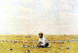 Thomas Eakins Canvas Paintings - Whistling for Plover